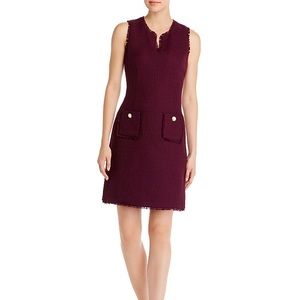 Karl Langerfeld maroon sleeveless dress with black piping. Size 6